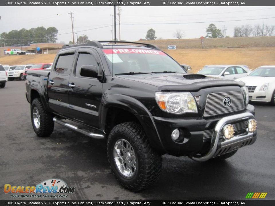 2006 Toyota Tacoma V6 TRD Sport Double Cab 4x4 Black Sand Pearl / Graphite Gray Photo #7