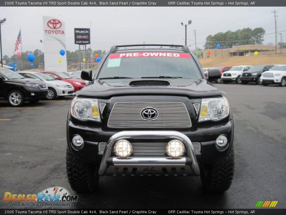 2006 Toyota Tacoma V6 TRD Sport Double Cab 4x4 Black Sand Pearl / Graphite Gray Photo #8