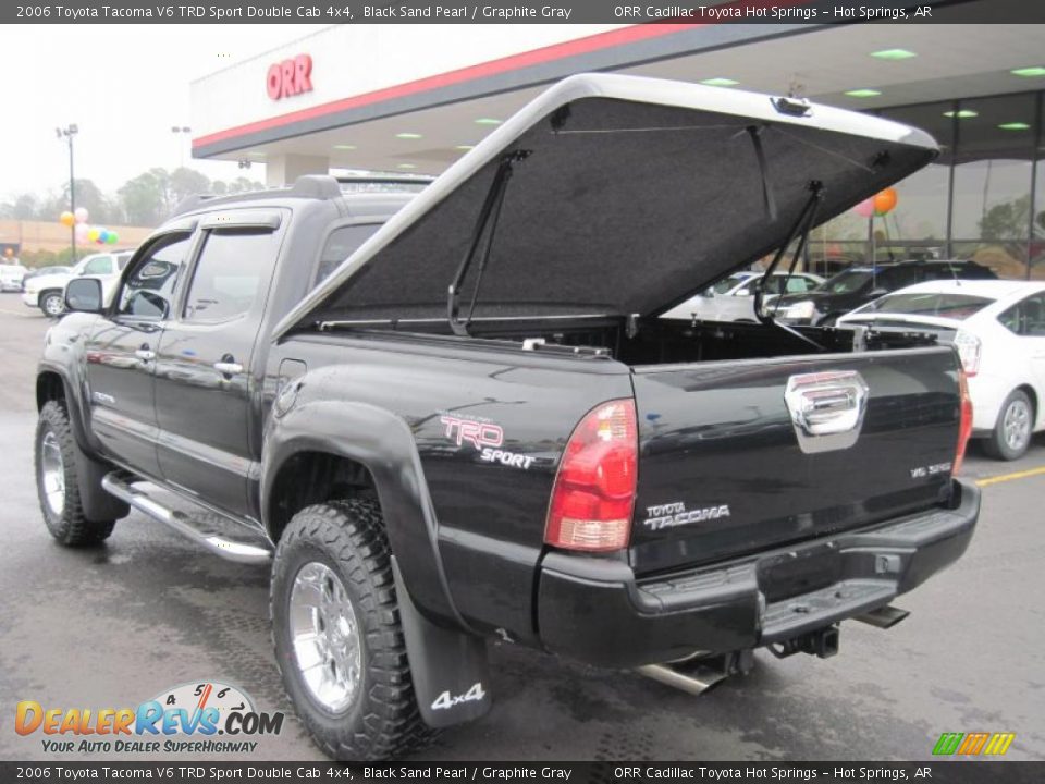 2006 Toyota Tacoma V6 TRD Sport Double Cab 4x4 Black Sand Pearl / Graphite Gray Photo #16