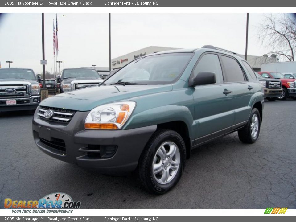 2005 Kia Sportage LX Royal Jade Green / Black Photo #6