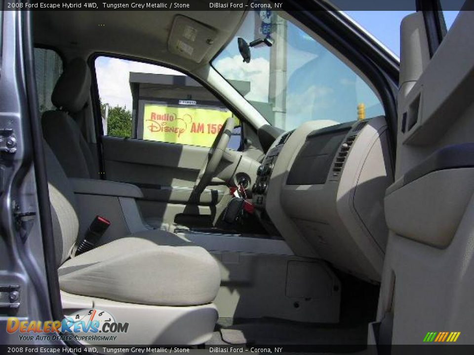 2008 Ford Escape Hybrid 4WD Tungsten Grey Metallic / Stone Photo #8