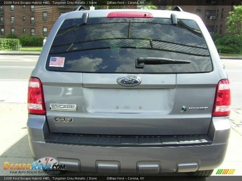 2008 Ford Escape Hybrid 4WD Tungsten Grey Metallic / Stone Photo #16