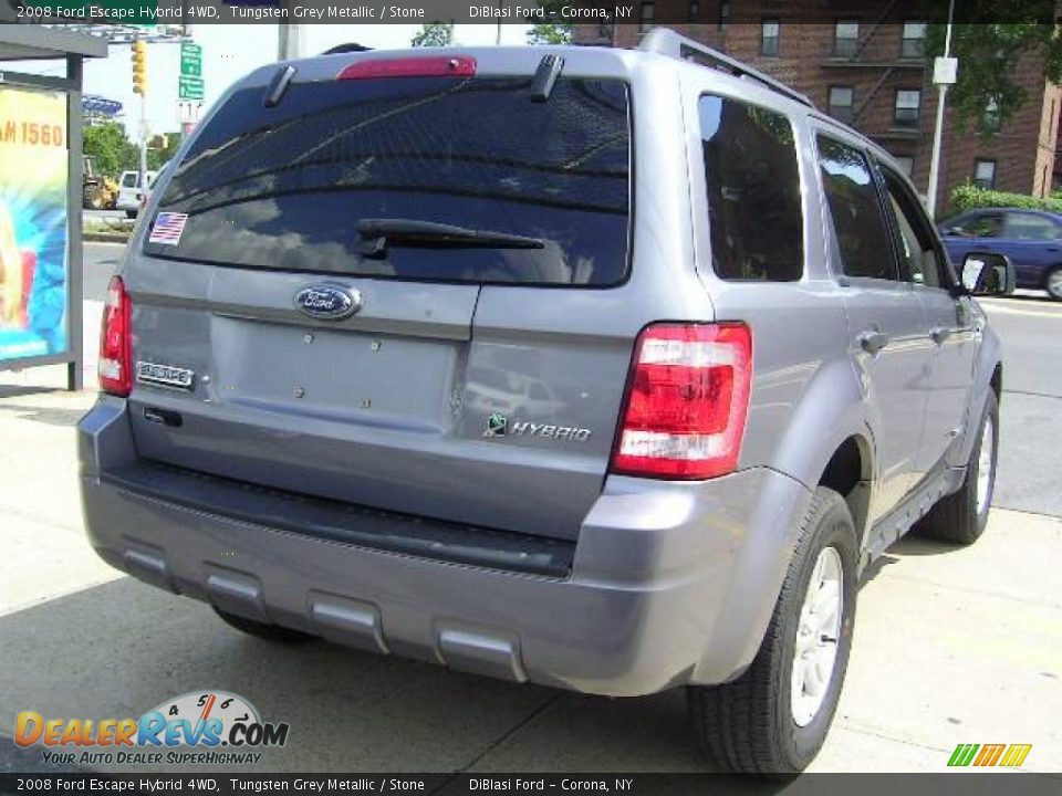 2008 Ford Escape Hybrid 4WD Tungsten Grey Metallic / Stone Photo #17