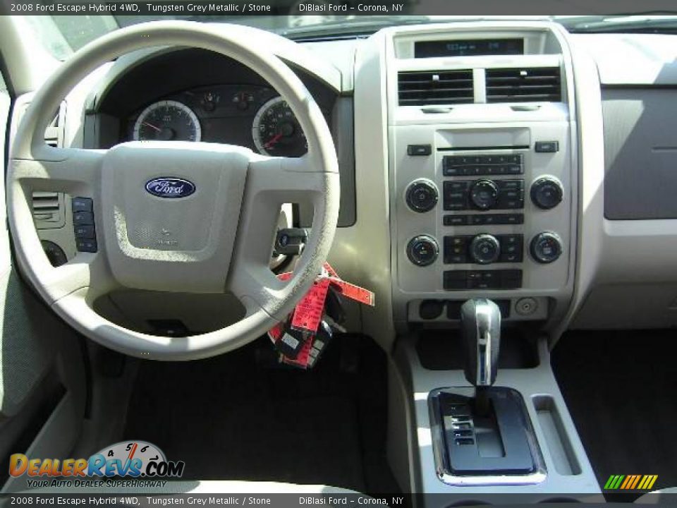 2008 Ford Escape Hybrid 4WD Tungsten Grey Metallic / Stone Photo #23