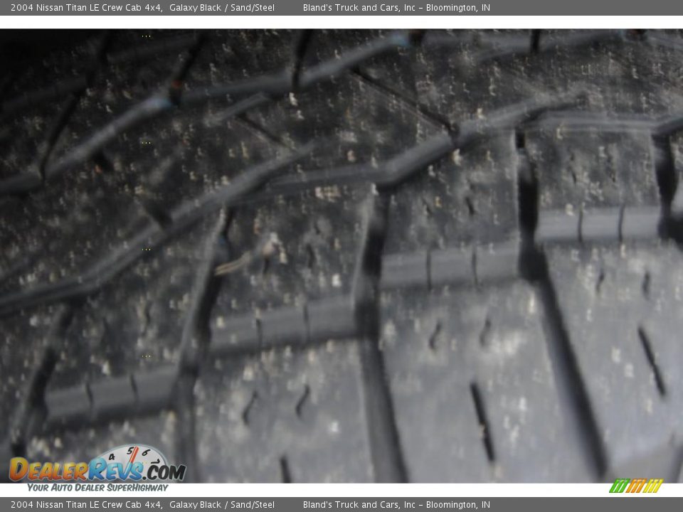 2004 Nissan Titan LE Crew Cab 4x4 Galaxy Black / Sand/Steel Photo #17