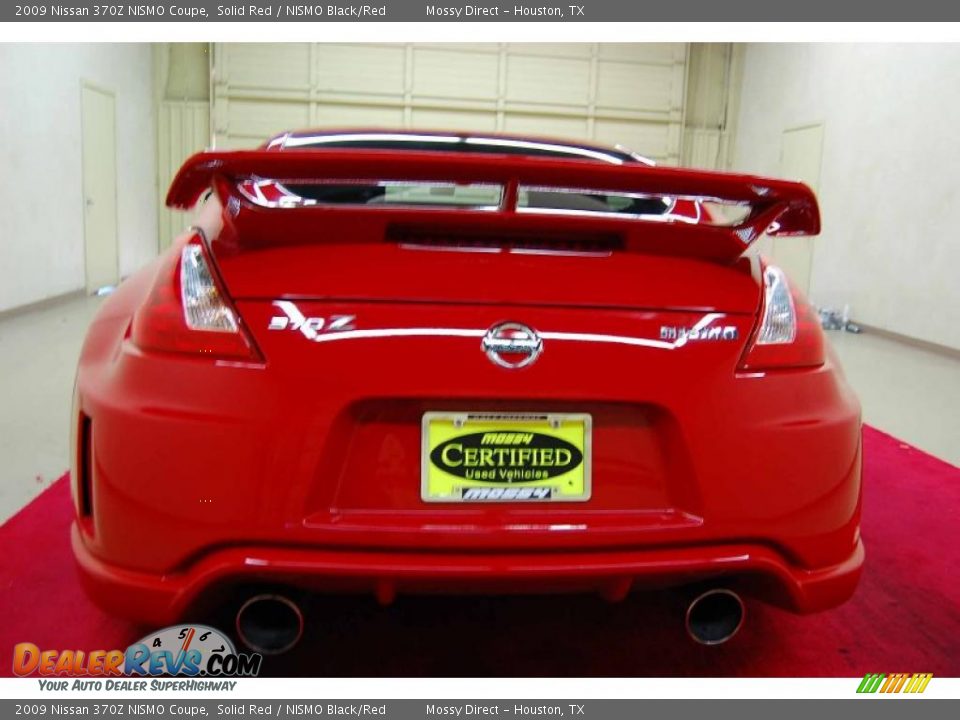 2009 Nissan 370Z NISMO Coupe Solid Red / NISMO Black/Red Photo #5