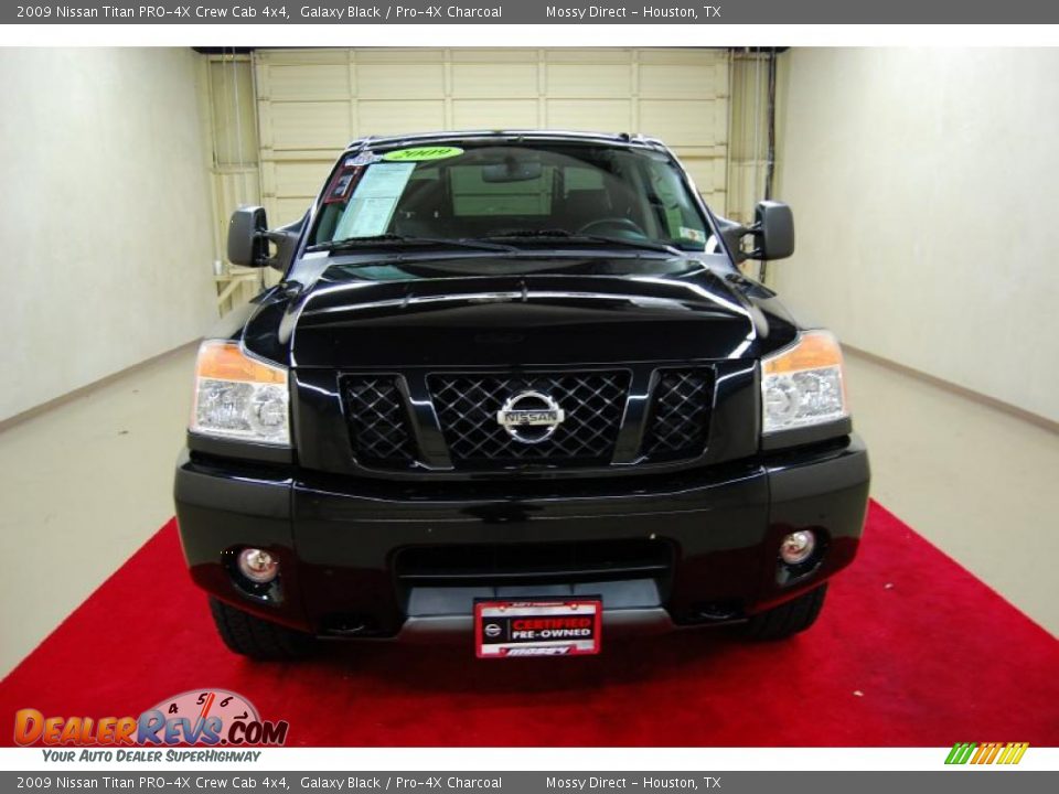 2009 Nissan Titan PRO-4X Crew Cab 4x4 Galaxy Black / Pro-4X Charcoal Photo #2