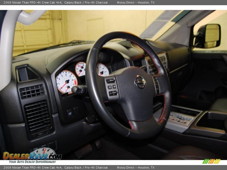2009 Nissan Titan PRO-4X Crew Cab 4x4 Galaxy Black / Pro-4X Charcoal Photo #12