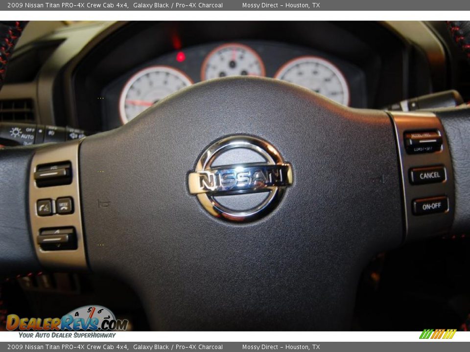 2009 Nissan Titan PRO-4X Crew Cab 4x4 Galaxy Black / Pro-4X Charcoal Photo #26
