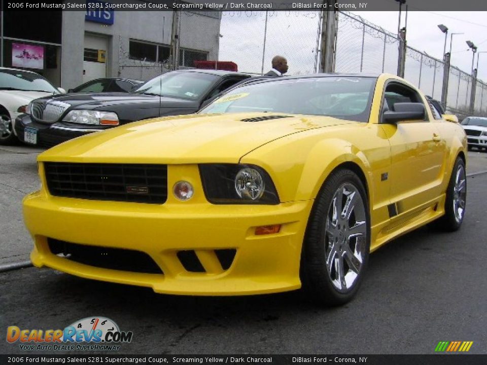 2006 Ford Mustang Saleen S281 Supercharged Coupe Screaming Yellow / Dark Charcoal Photo #1
