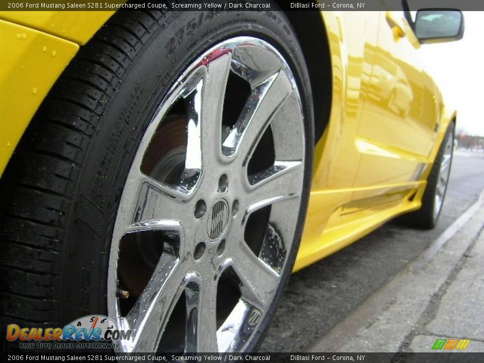 2006 Ford Mustang Saleen S281 Supercharged Coupe Screaming Yellow / Dark Charcoal Photo #6