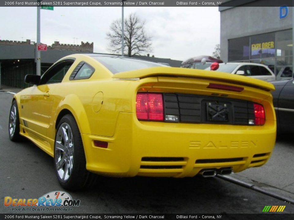 2006 Ford Mustang Saleen S281 Supercharged Coupe Screaming Yellow / Dark Charcoal Photo #9