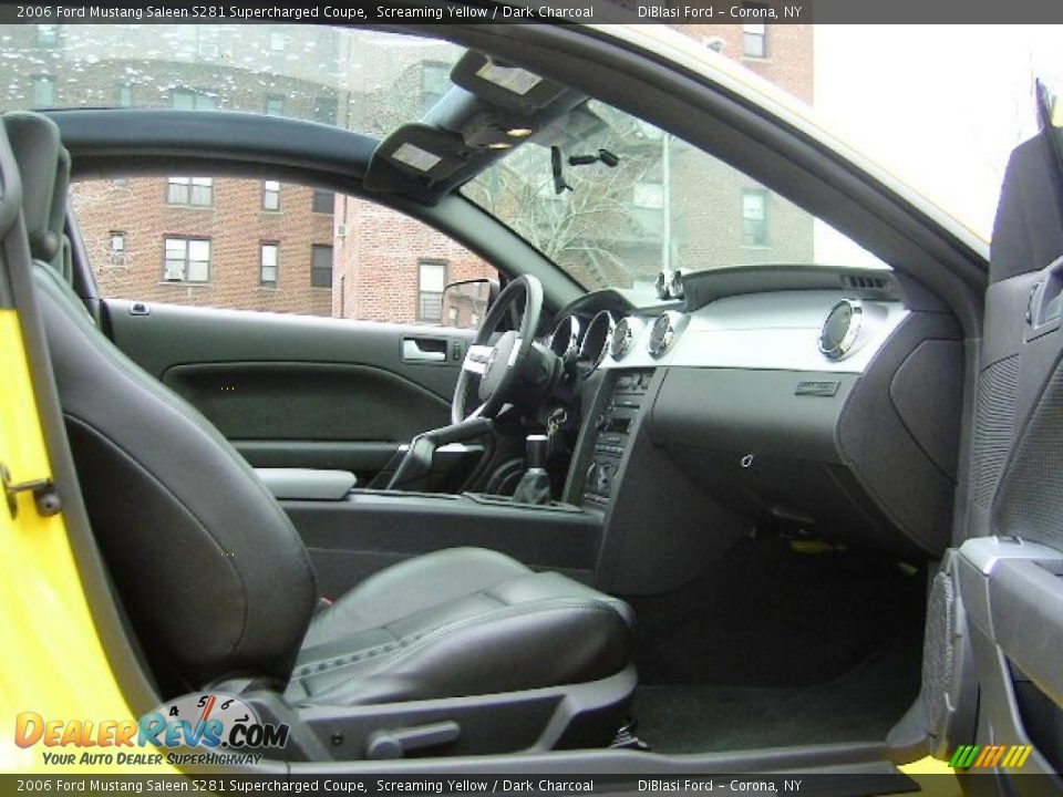 2006 Ford Mustang Saleen S281 Supercharged Coupe Screaming Yellow / Dark Charcoal Photo #11