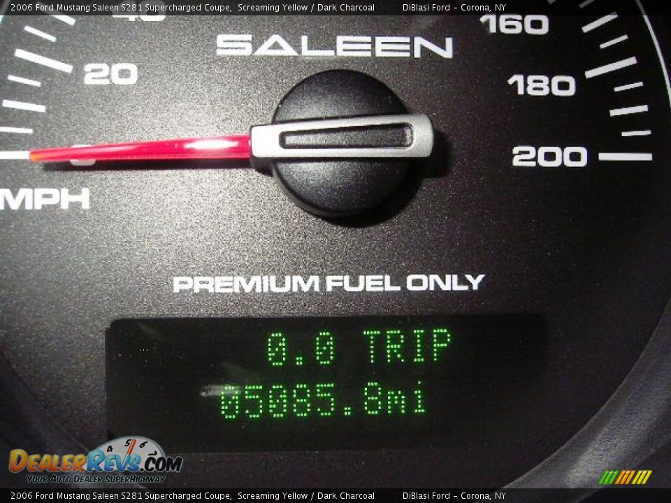 2006 Ford Mustang Saleen S281 Supercharged Coupe Screaming Yellow / Dark Charcoal Photo #19