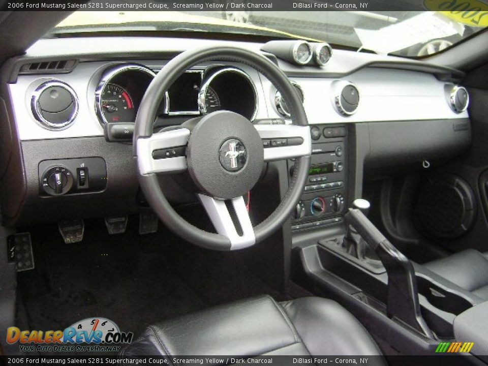 2006 Ford Mustang Saleen S281 Supercharged Coupe Screaming Yellow / Dark Charcoal Photo #20