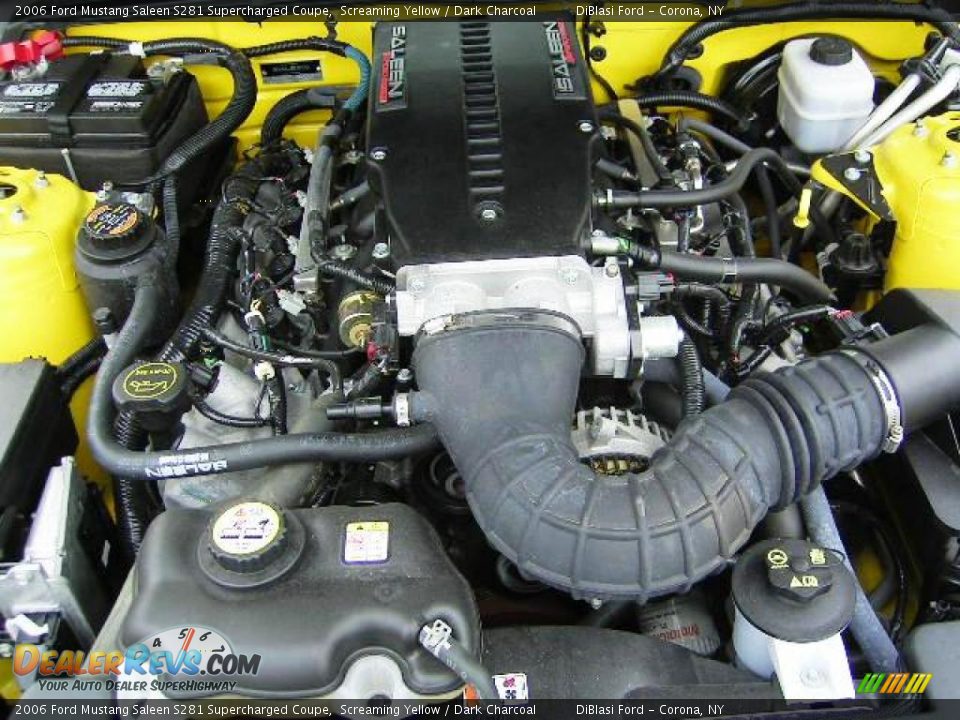 2006 Ford Mustang Saleen S281 Supercharged Coupe Screaming Yellow / Dark Charcoal Photo #24