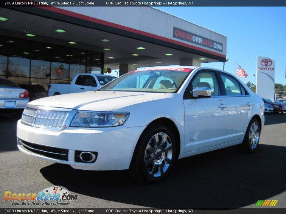 2009 Lincoln MKZ Sedan White Suede / Light Stone Photo #1