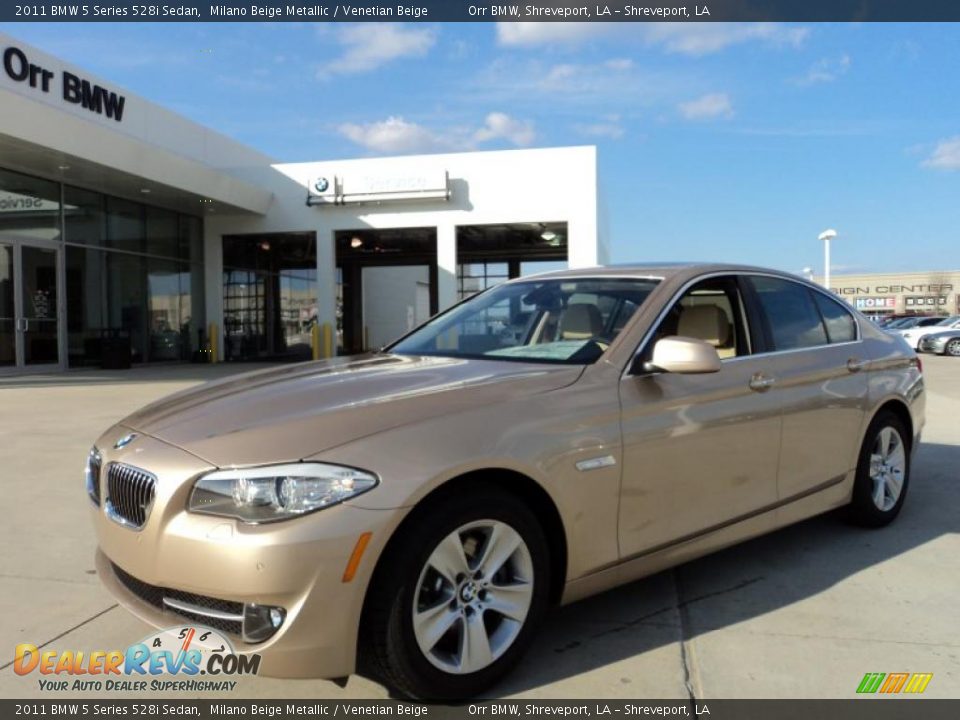 2011 BMW 5 Series 528i Sedan Milano Beige Metallic / Venetian Beige Photo #1
