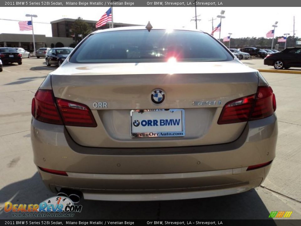 2011 BMW 5 Series 528i Sedan Milano Beige Metallic / Venetian Beige Photo #6