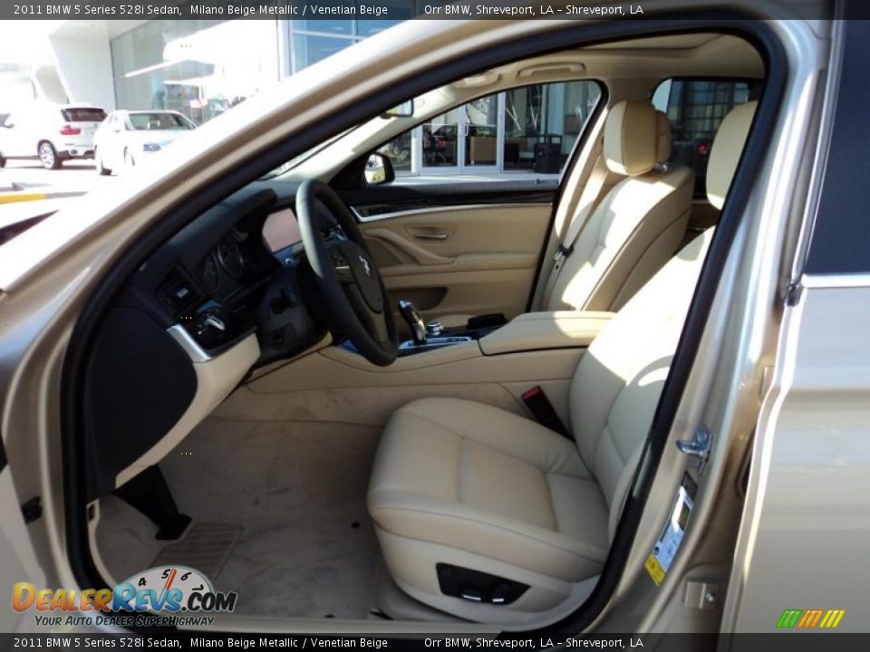 2011 BMW 5 Series 528i Sedan Milano Beige Metallic / Venetian Beige Photo #7