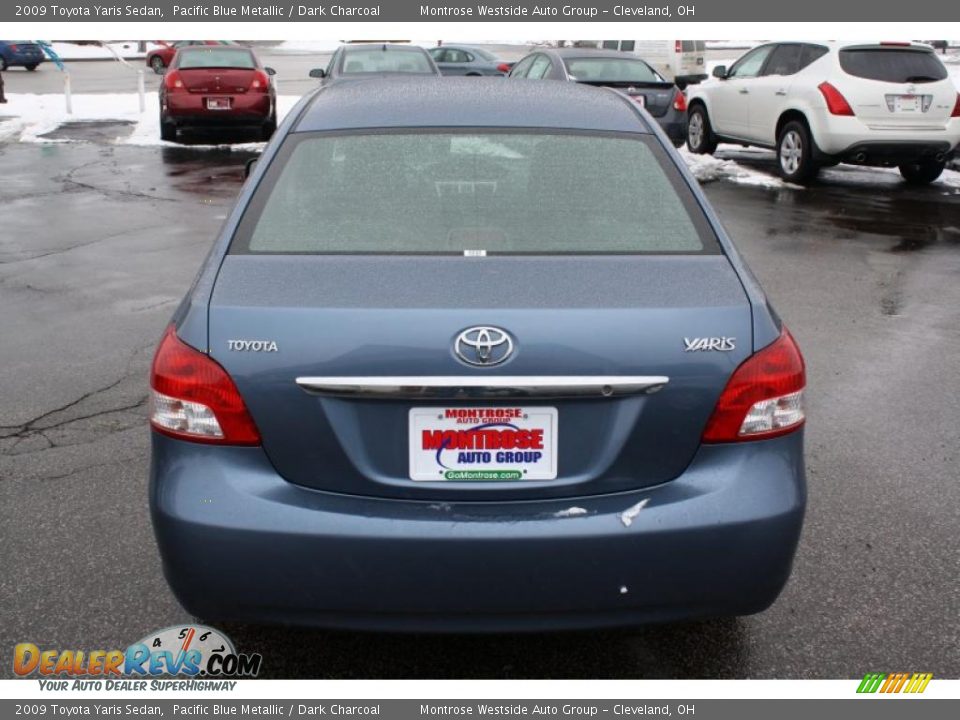 2009 Toyota Yaris Sedan Pacific Blue Metallic / Dark Charcoal Photo #4