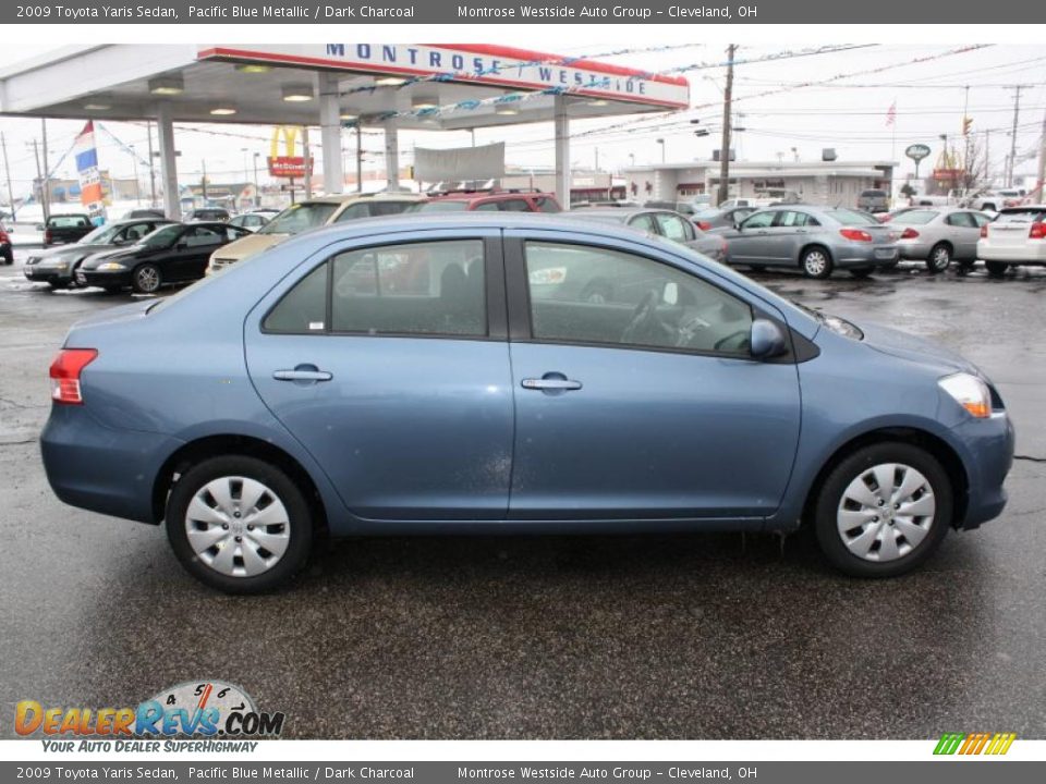 2009 Toyota Yaris Sedan Pacific Blue Metallic / Dark Charcoal Photo #6