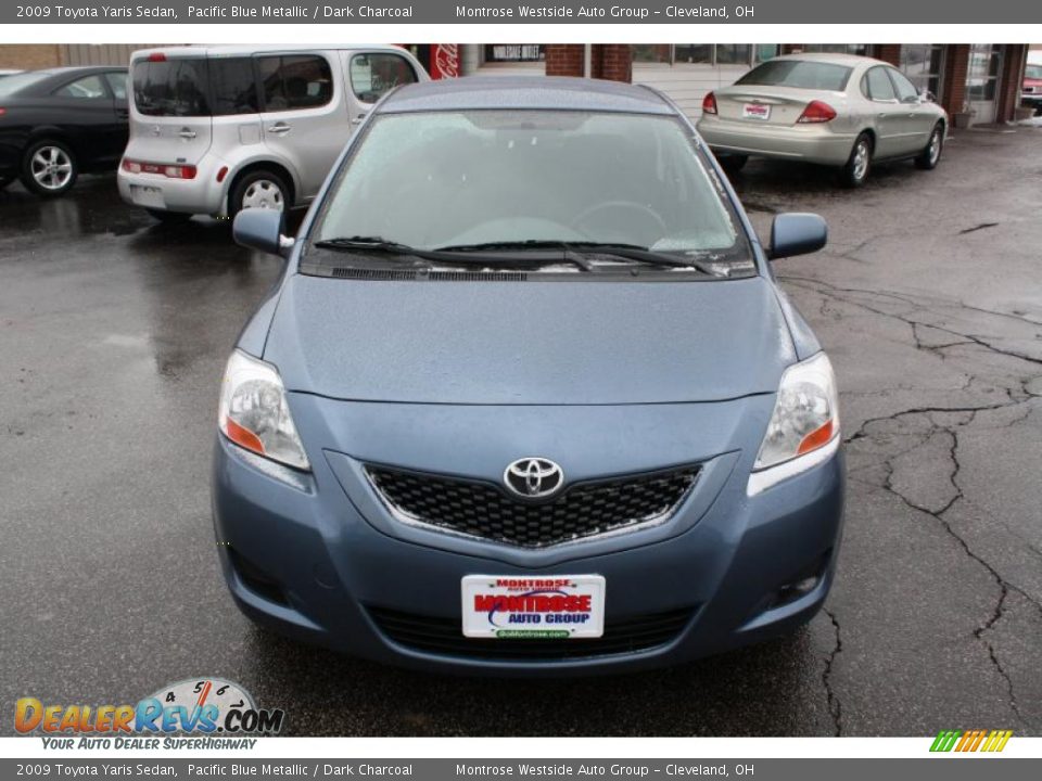 2009 Toyota Yaris Sedan Pacific Blue Metallic / Dark Charcoal Photo #8