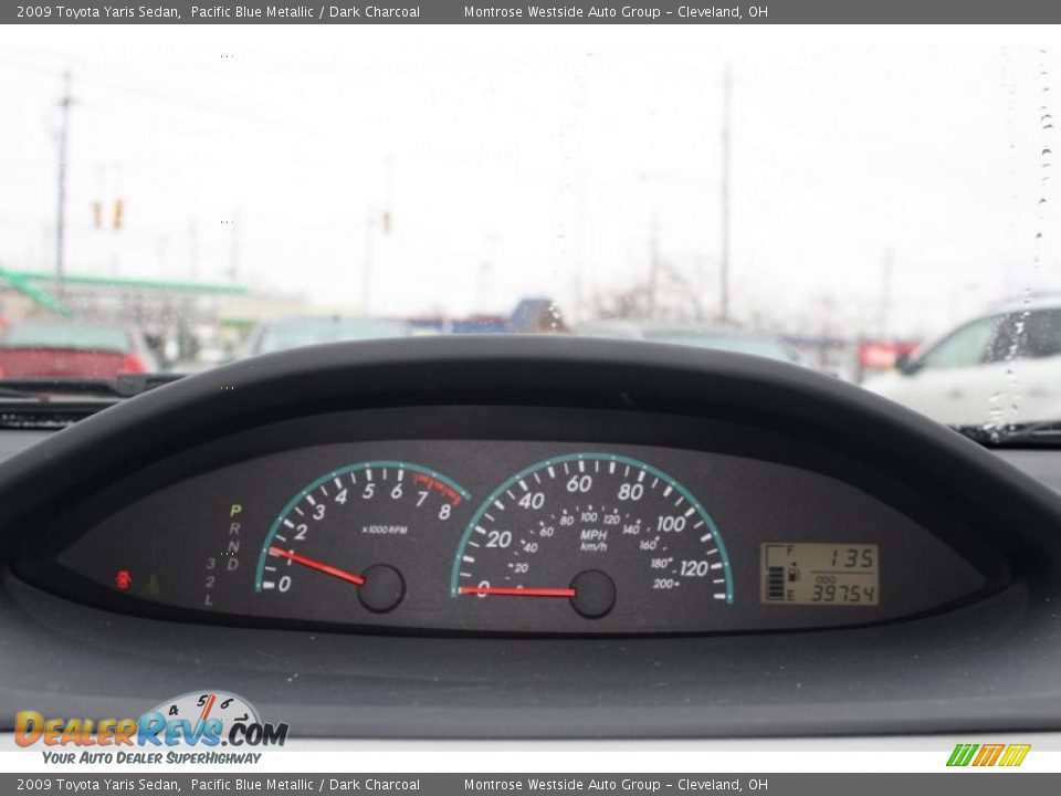 2009 Toyota Yaris Sedan Pacific Blue Metallic / Dark Charcoal Photo #10