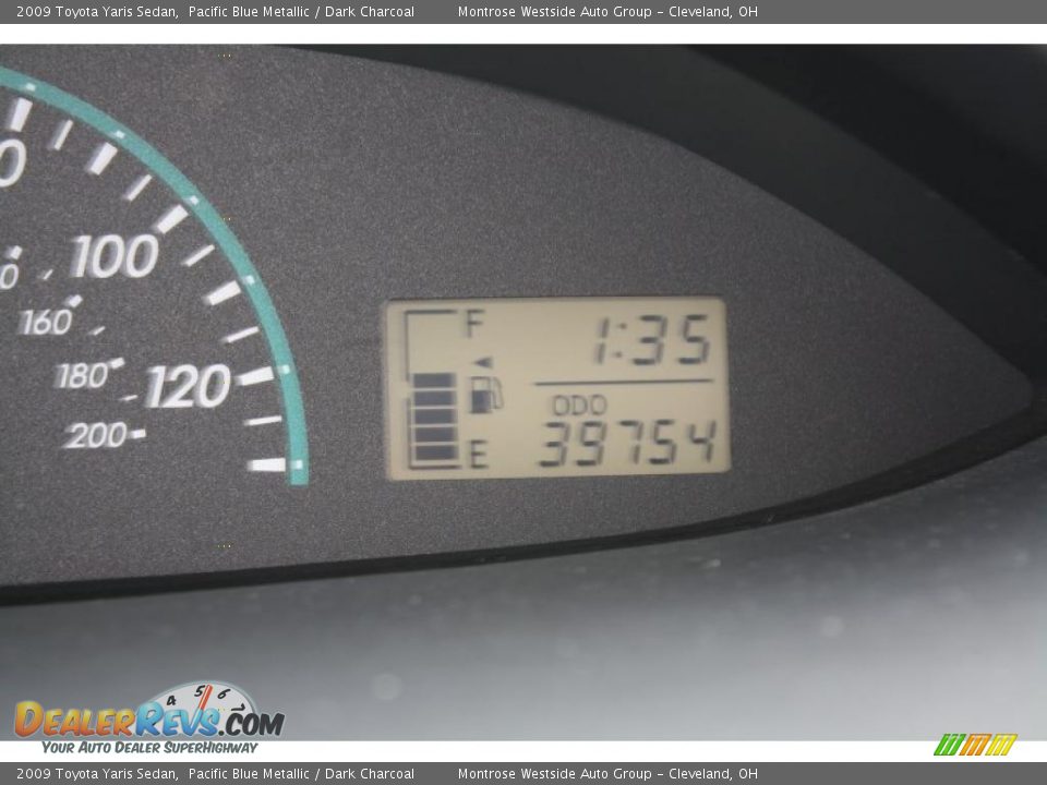 2009 Toyota Yaris Sedan Pacific Blue Metallic / Dark Charcoal Photo #11