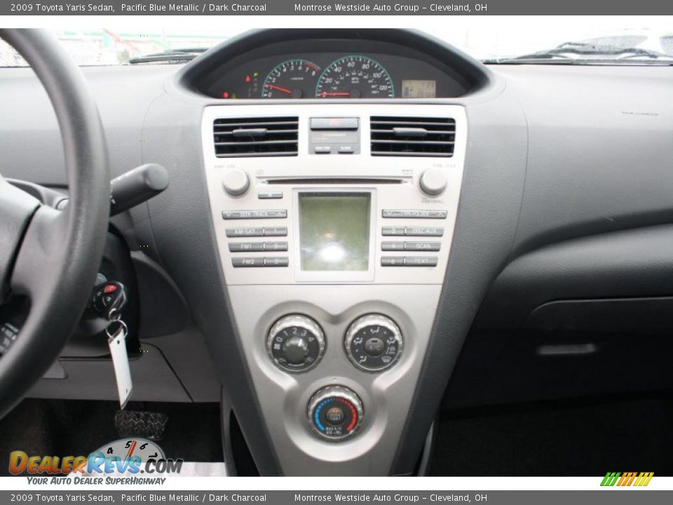 2009 Toyota Yaris Sedan Pacific Blue Metallic / Dark Charcoal Photo #12