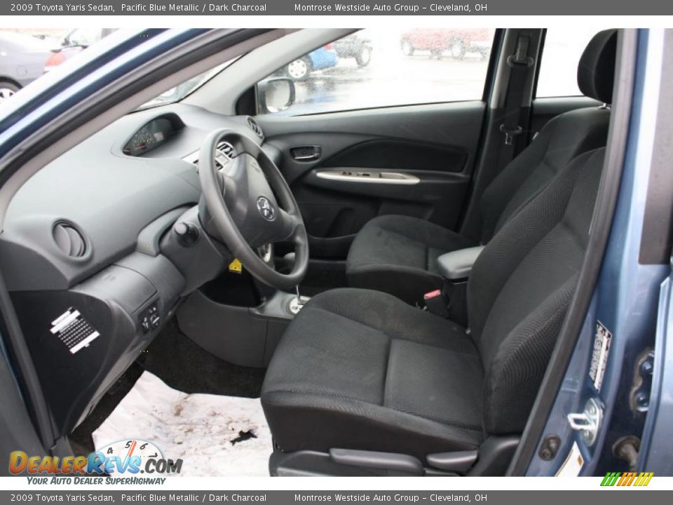 2009 Toyota Yaris Sedan Pacific Blue Metallic / Dark Charcoal Photo #15