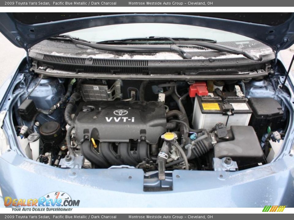 2009 Toyota Yaris Sedan Pacific Blue Metallic / Dark Charcoal Photo #21