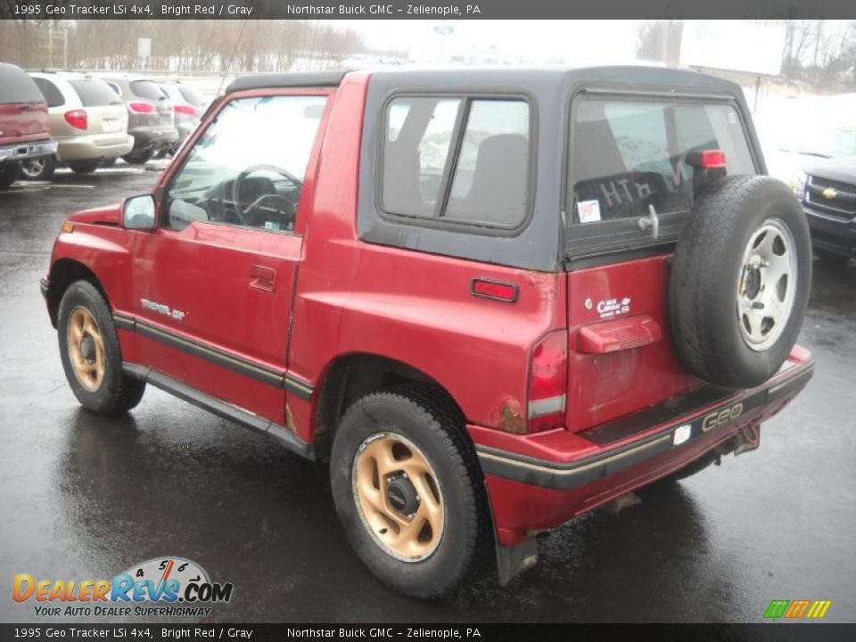 1995 Geo Tracker LSi 4x4 Bright Red / Gray Photo #5