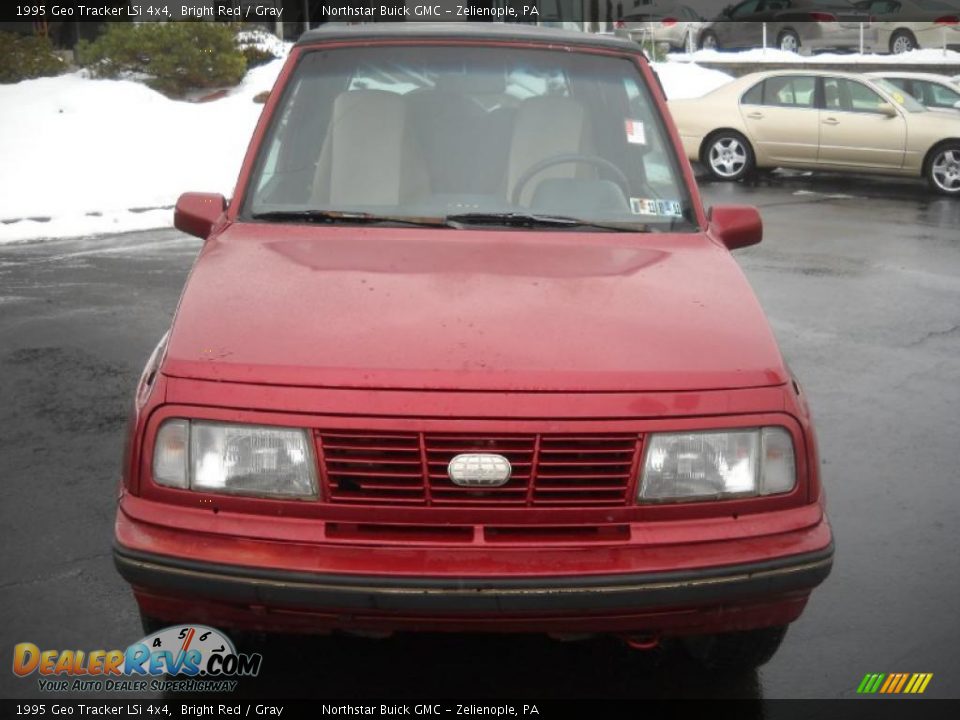 1995 Geo Tracker LSi 4x4 Bright Red / Gray Photo #10