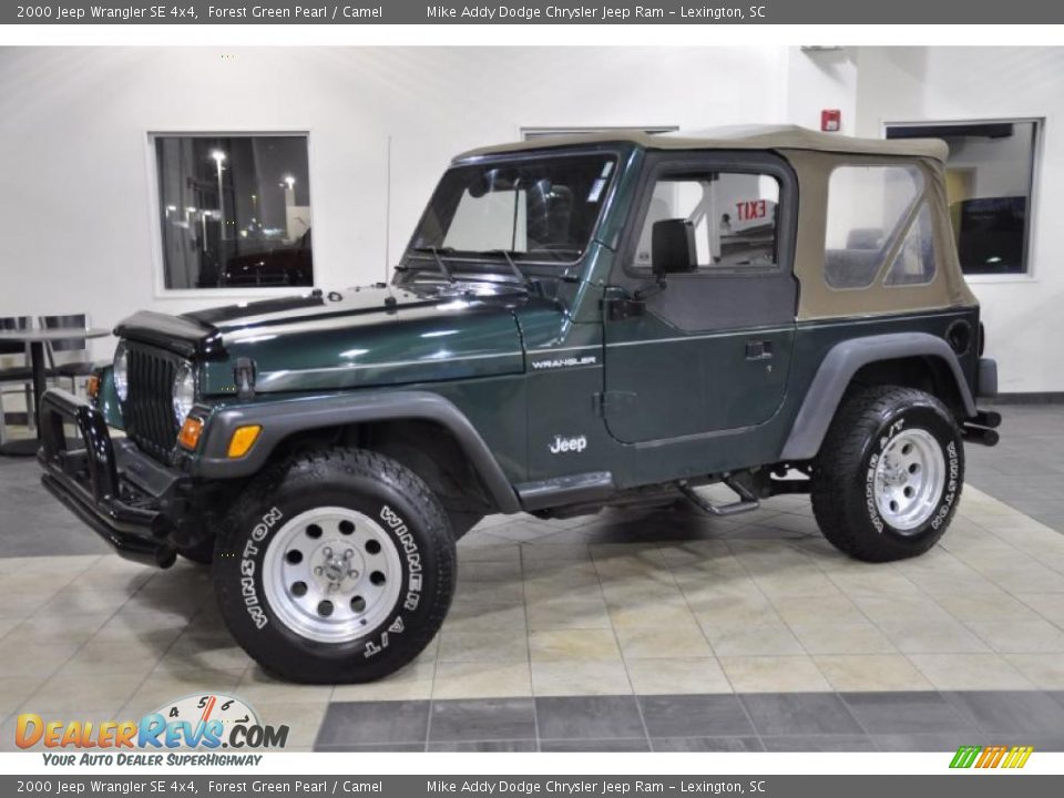 2000 Jeep Wrangler SE 4x4 Forest Green Pearl / Camel Photo #1