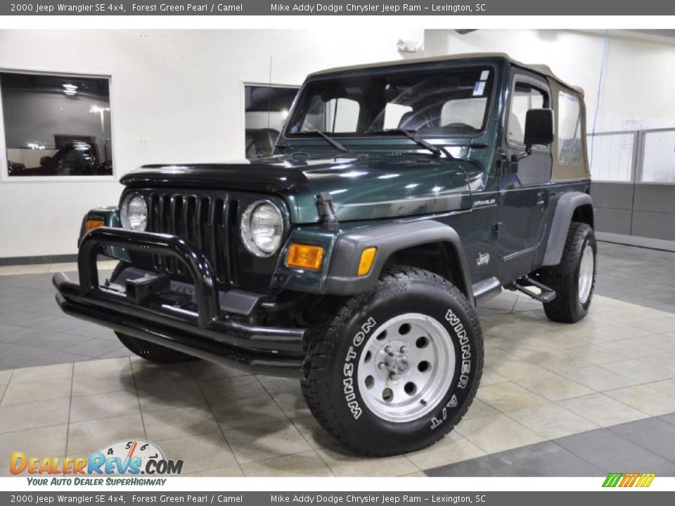 2000 Jeep Wrangler SE 4x4 Forest Green Pearl / Camel Photo #2
