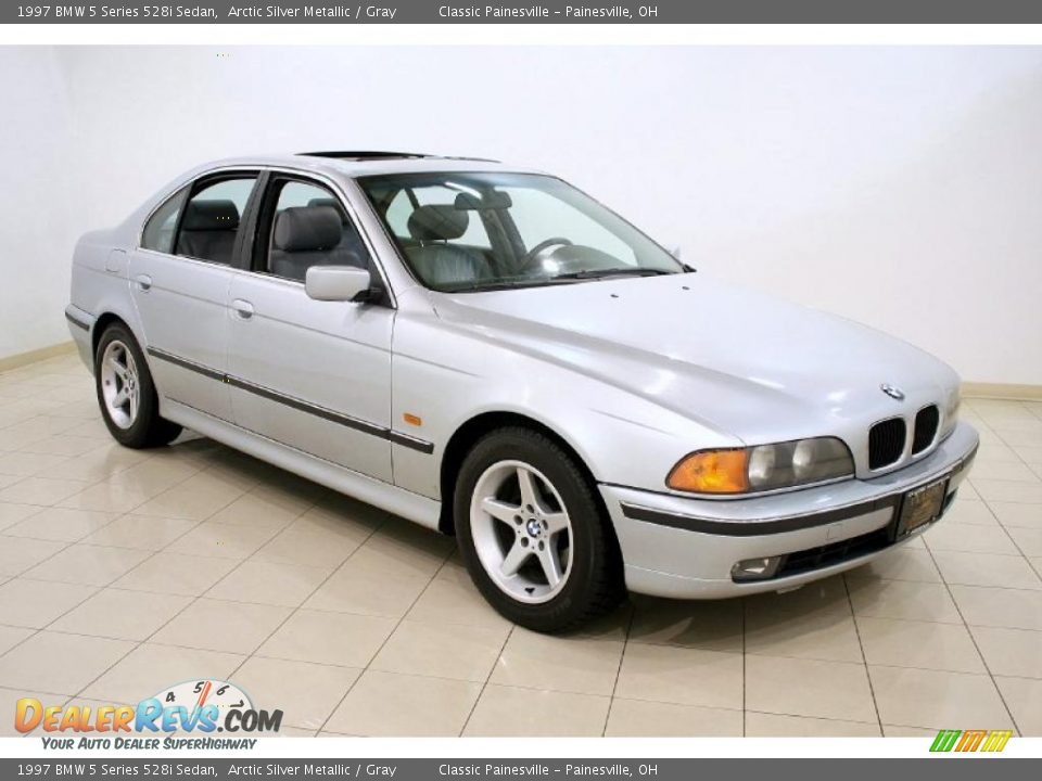 1997 BMW 5 Series 528i Sedan Arctic Silver Metallic / Gray Photo #1