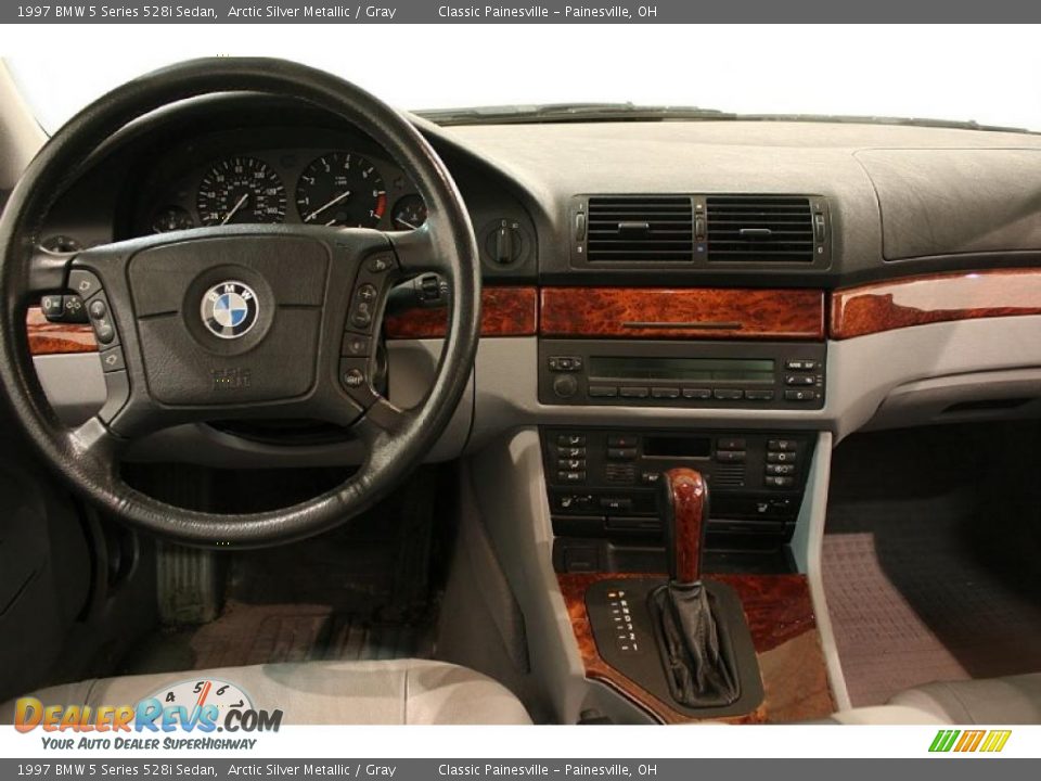 1997 BMW 5 Series 528i Sedan Arctic Silver Metallic / Gray Photo #18