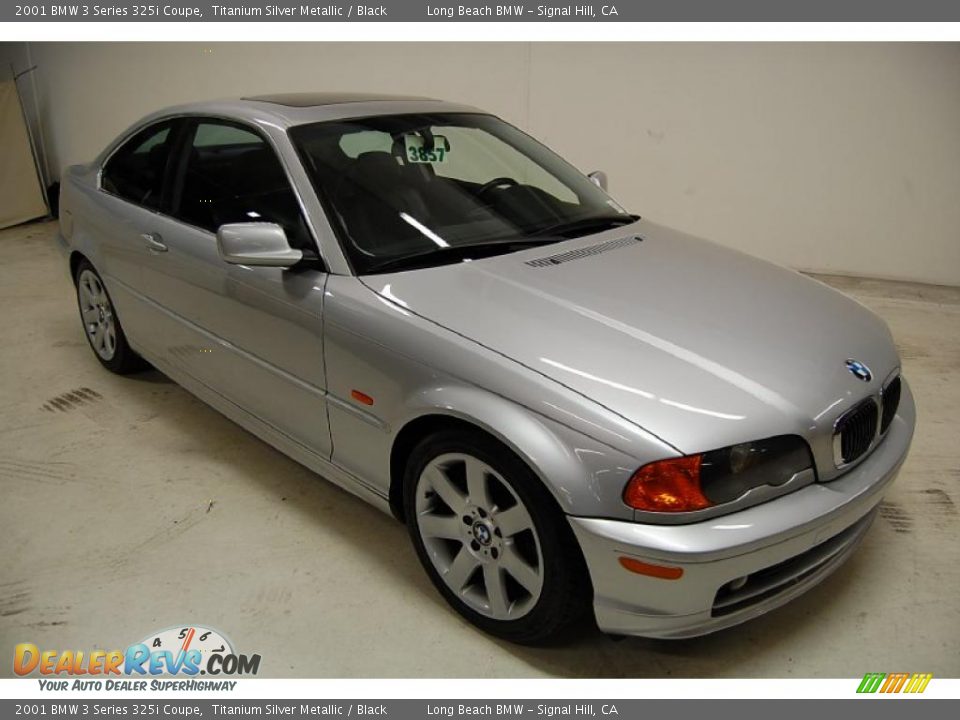 2001 BMW 3 Series 325i Coupe Titanium Silver Metallic / Black Photo #1