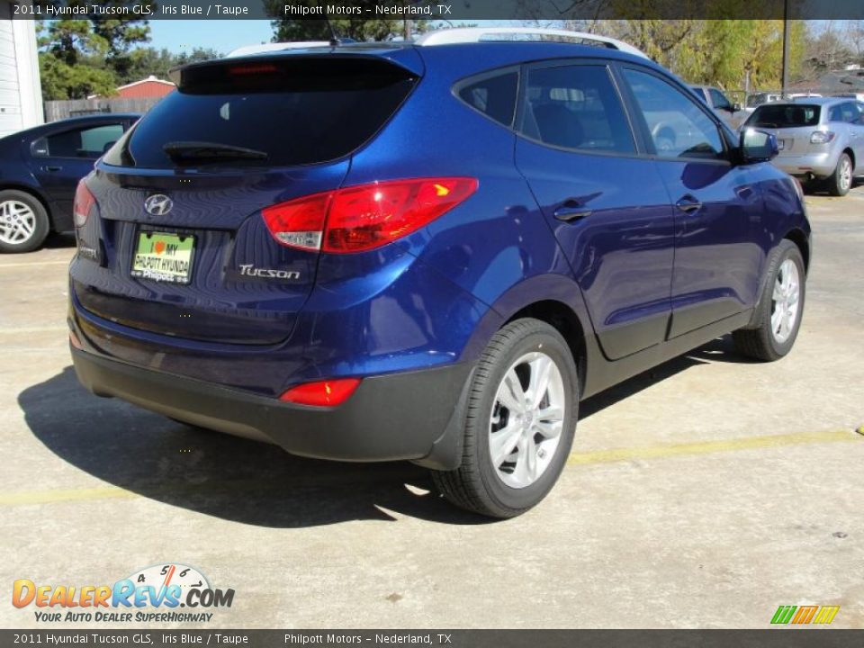 Iris Blue 2011 Hyundai Tucson GLS Photo #3