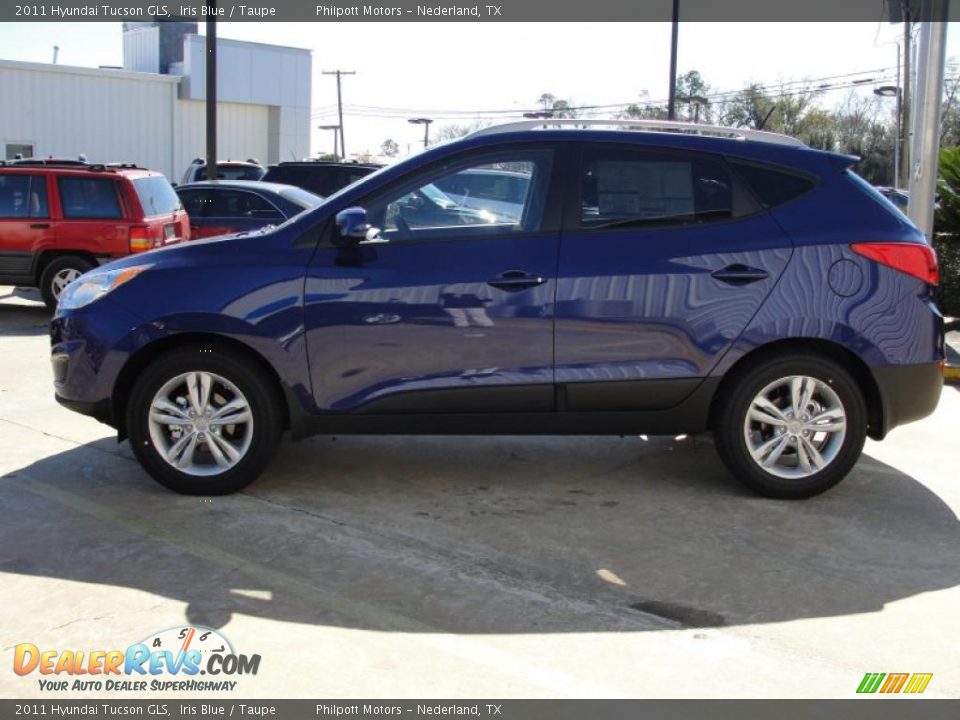 2011 Hyundai Tucson GLS Iris Blue / Taupe Photo #6