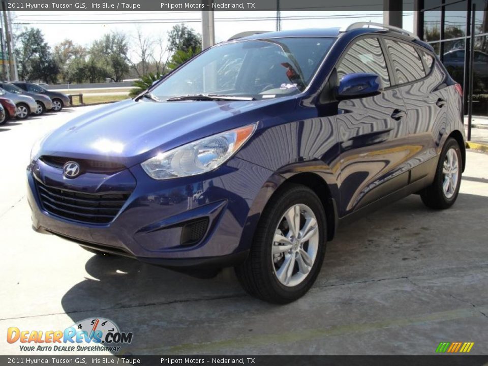 2011 Hyundai Tucson GLS Iris Blue / Taupe Photo #7
