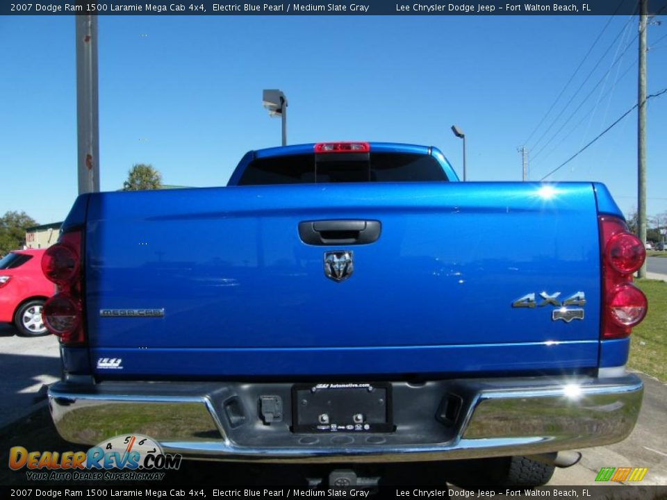 2007 Dodge Ram 1500 Laramie Mega Cab 4x4 Electric Blue Pearl / Medium Slate Gray Photo #4