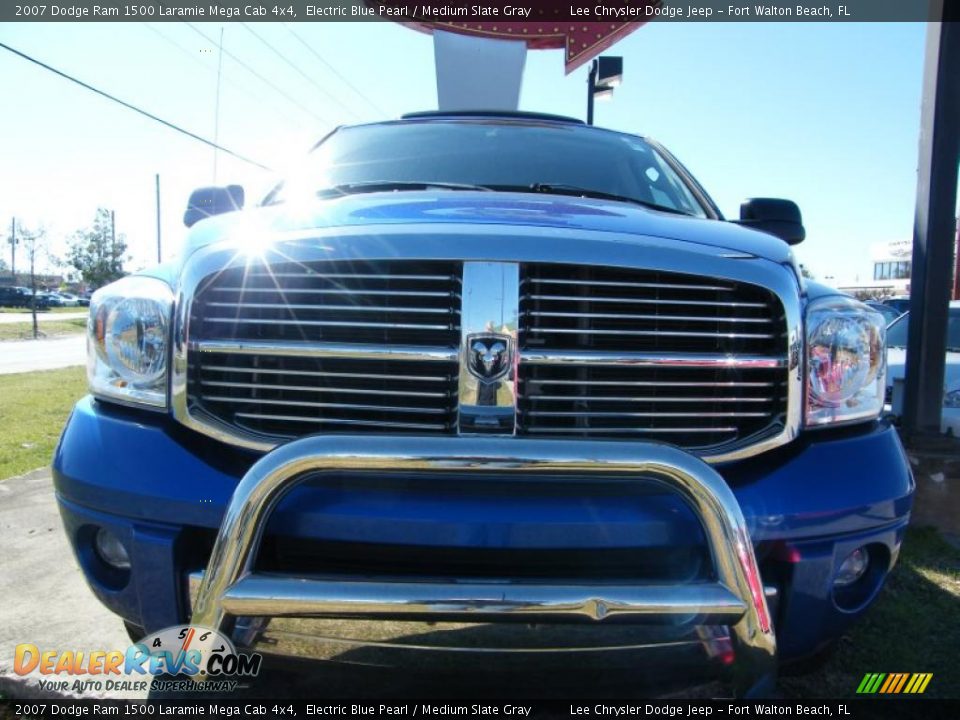 2007 Dodge Ram 1500 Laramie Mega Cab 4x4 Electric Blue Pearl / Medium Slate Gray Photo #8