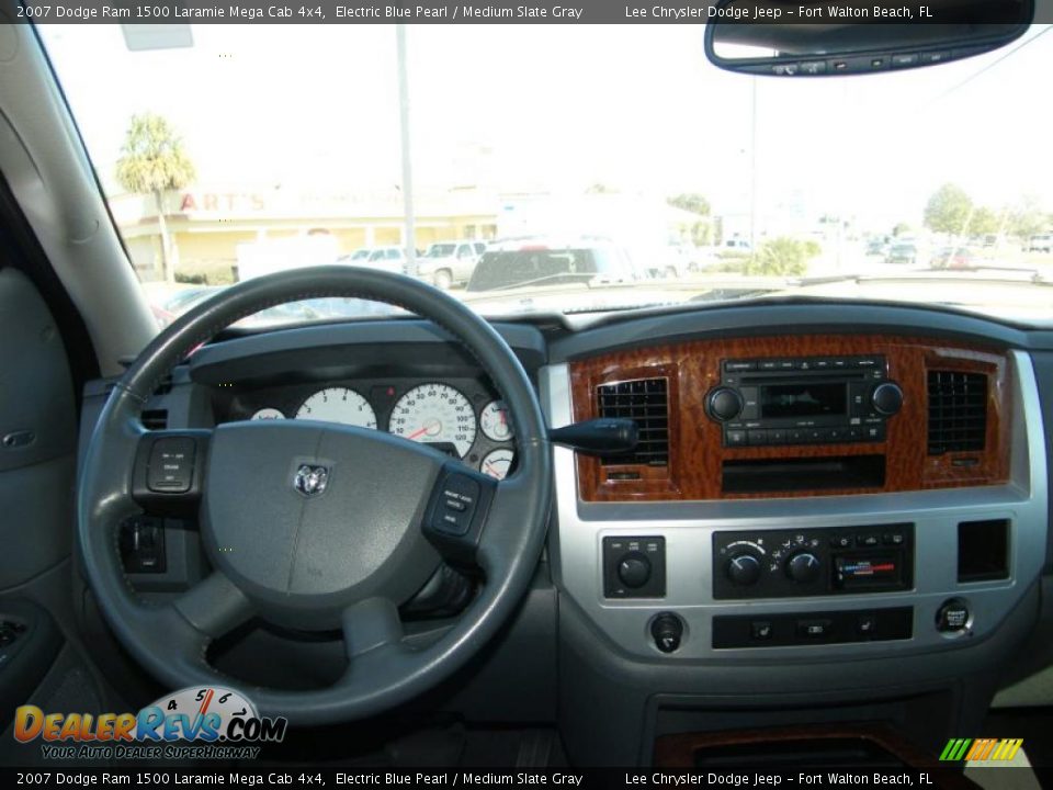 2007 Dodge Ram 1500 Laramie Mega Cab 4x4 Electric Blue Pearl / Medium Slate Gray Photo #18