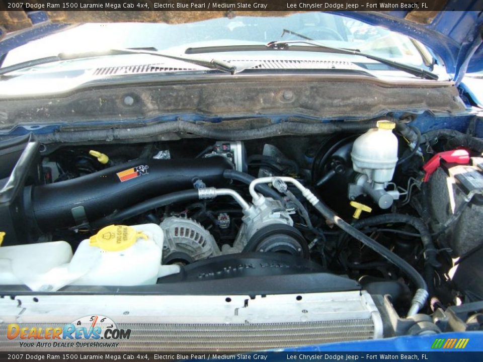 2007 Dodge Ram 1500 Laramie Mega Cab 4x4 Electric Blue Pearl / Medium Slate Gray Photo #27