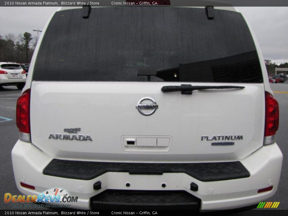 2010 Nissan Armada Platinum Blizzard White / Stone Photo #4