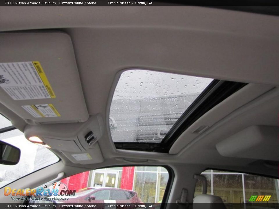 2010 Nissan Armada Platinum Blizzard White / Stone Photo #11