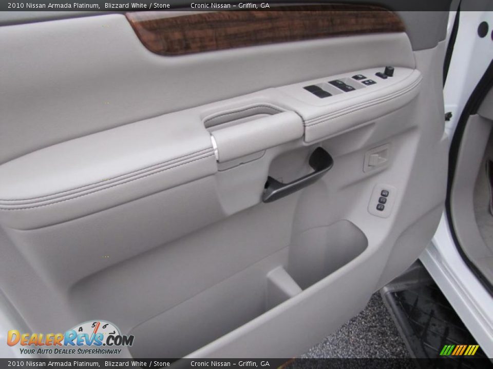2010 Nissan Armada Platinum Blizzard White / Stone Photo #12