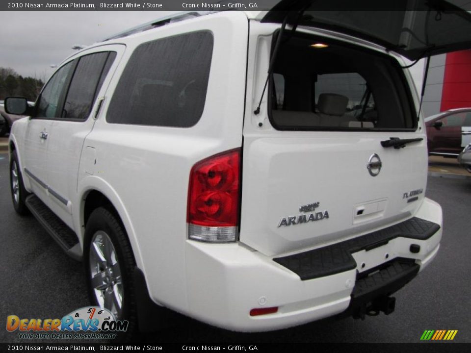 2010 Nissan Armada Platinum Blizzard White / Stone Photo #15